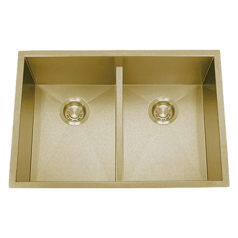 Dakota Sinks DSZ-5050LD Signature Z-Series 32 Inch Zero Radius 50/50 Low Divide Double Bowl Undermount Stainless Steel Kitchen Sink with Bottom Grid