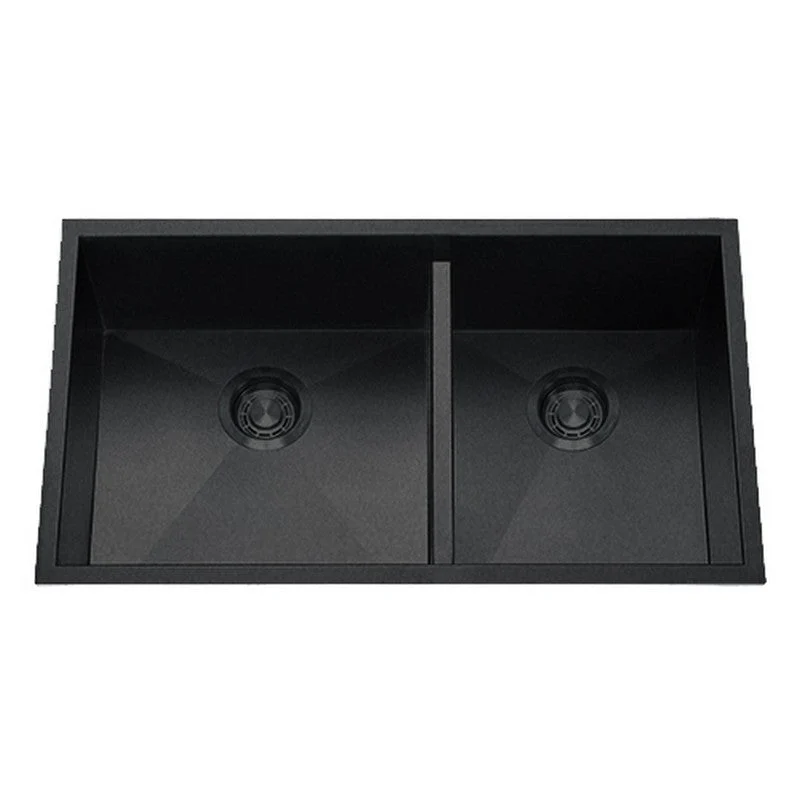 Dakota Sinks DSZ-6040LD Signature Z-Series 32 Inch Zero Radius 50/50 Low Divide Double Bowl Undermount Stainless Steel Kitchen Sink with Bottom Grid