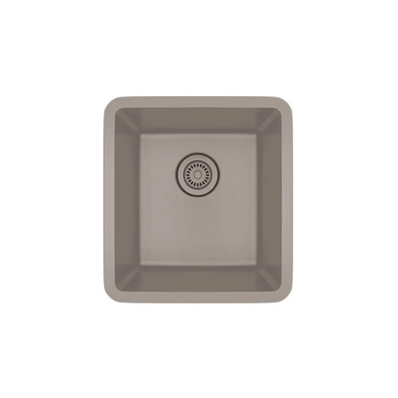 Dakota Sinks GSE-QC1618-BE Builders Elements Series 16 1/2 Inch Quartz Composite Single Bowl Undermount Bar Sink