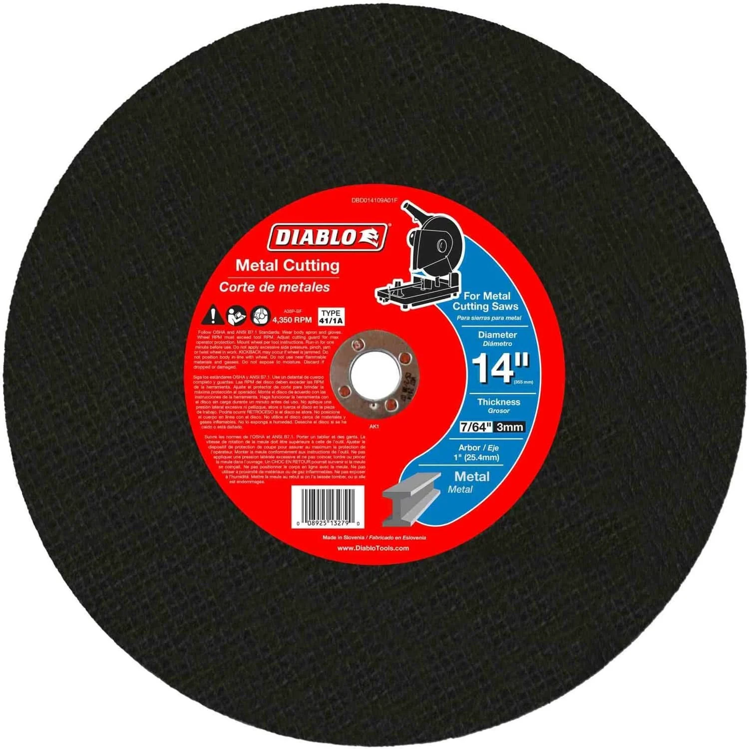 Diablo DBD014109A01F 14 in.Metal Chop Saw Disc (10-Pack)