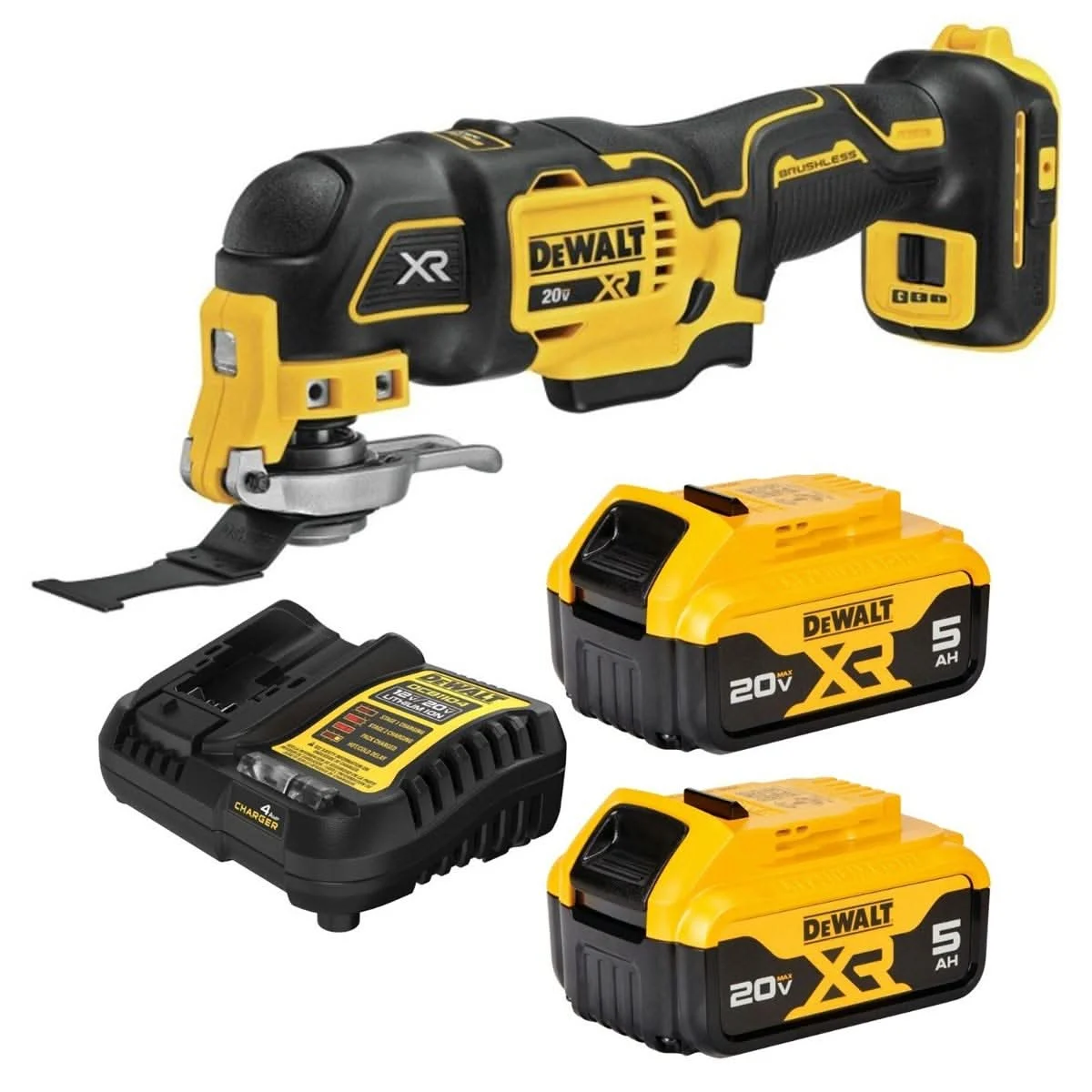 DeWalt DCS356 20V MAX XR Brushless Cordless 3-Speed Oscillating Multi-Tool 5.0Ah Kit