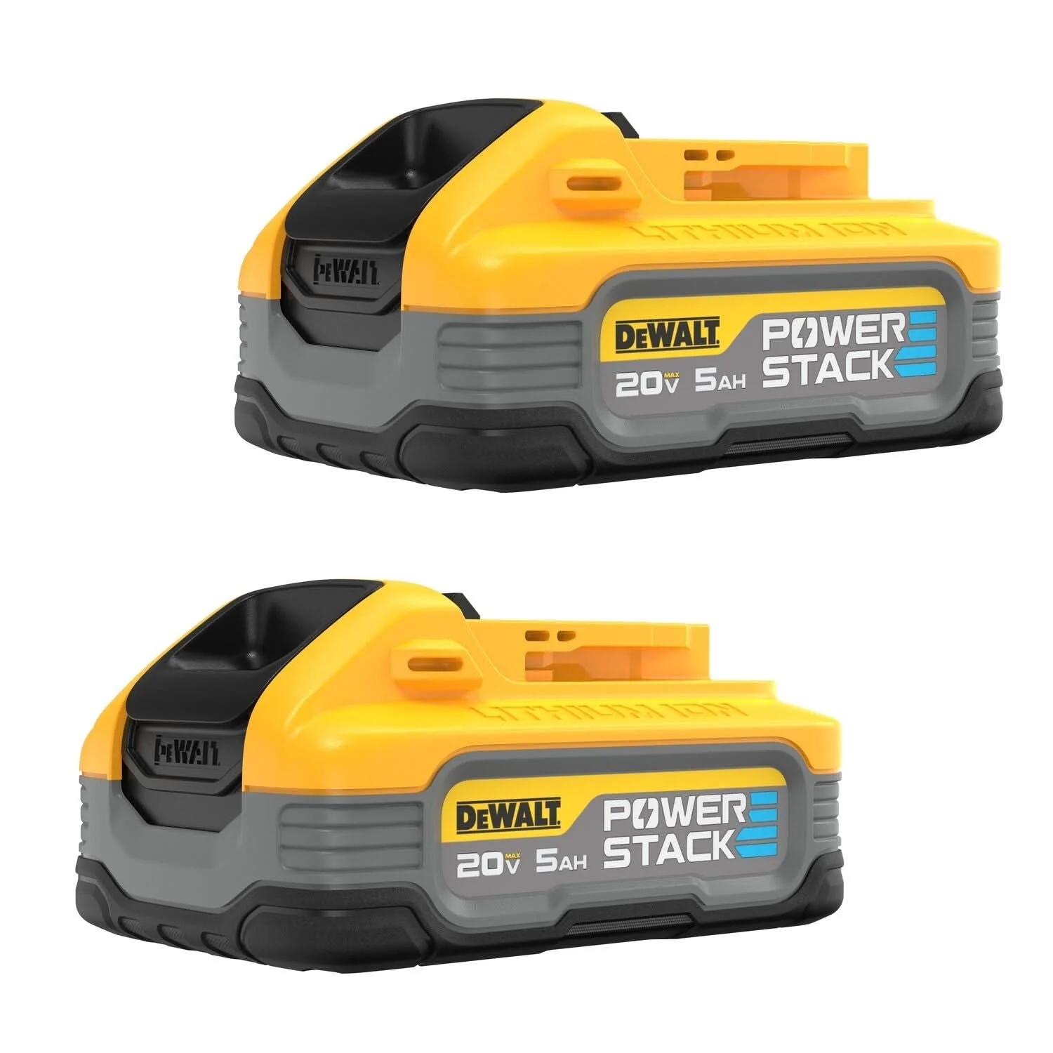 DeWalt 20V MAX POWERSTACK 5.0Ah Battery, 2-Pack