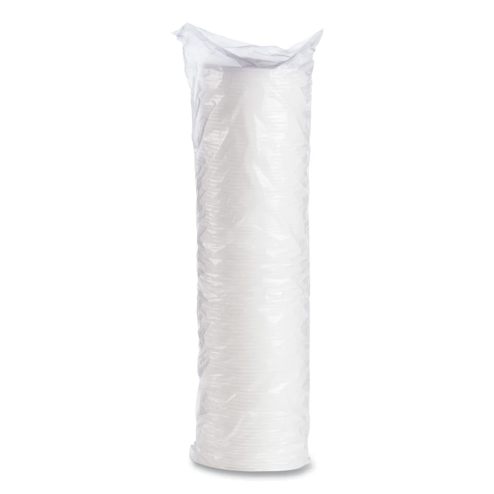 Dart 12JL Vented Plastic Lids for 12 oz. Hot/Cold Foam Cups (1000/Carton)