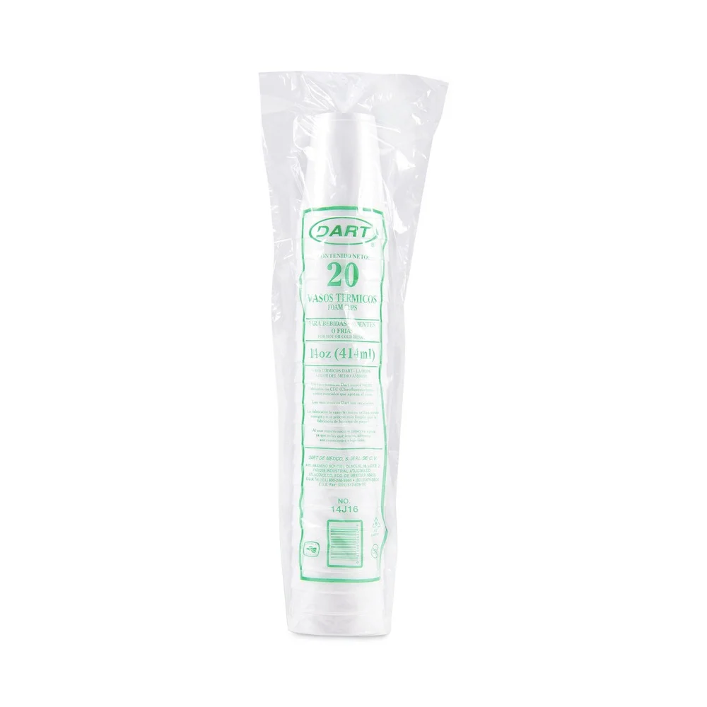 Dart 14 oz. Foam Drink Cups - White (1000/Carton)