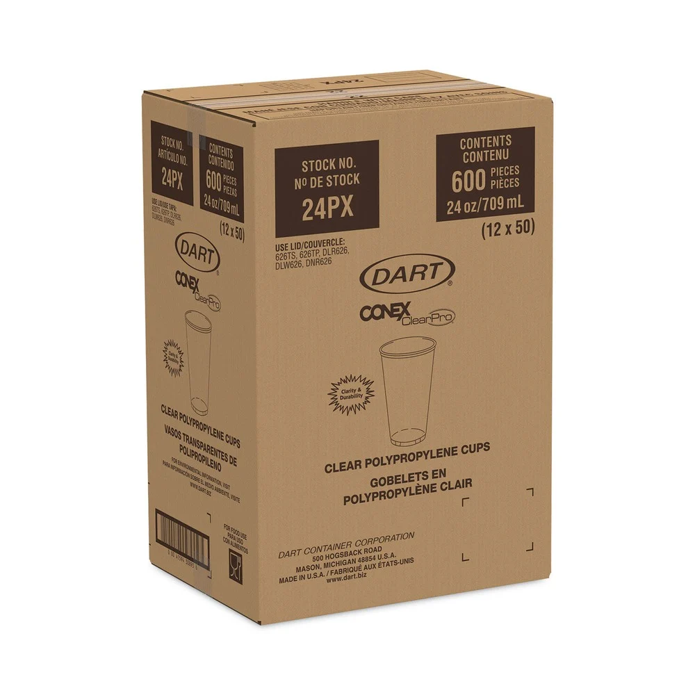 Dart 24 oz. Conex ClearPro Plastic Cold Cups - Clear (600/Carton)