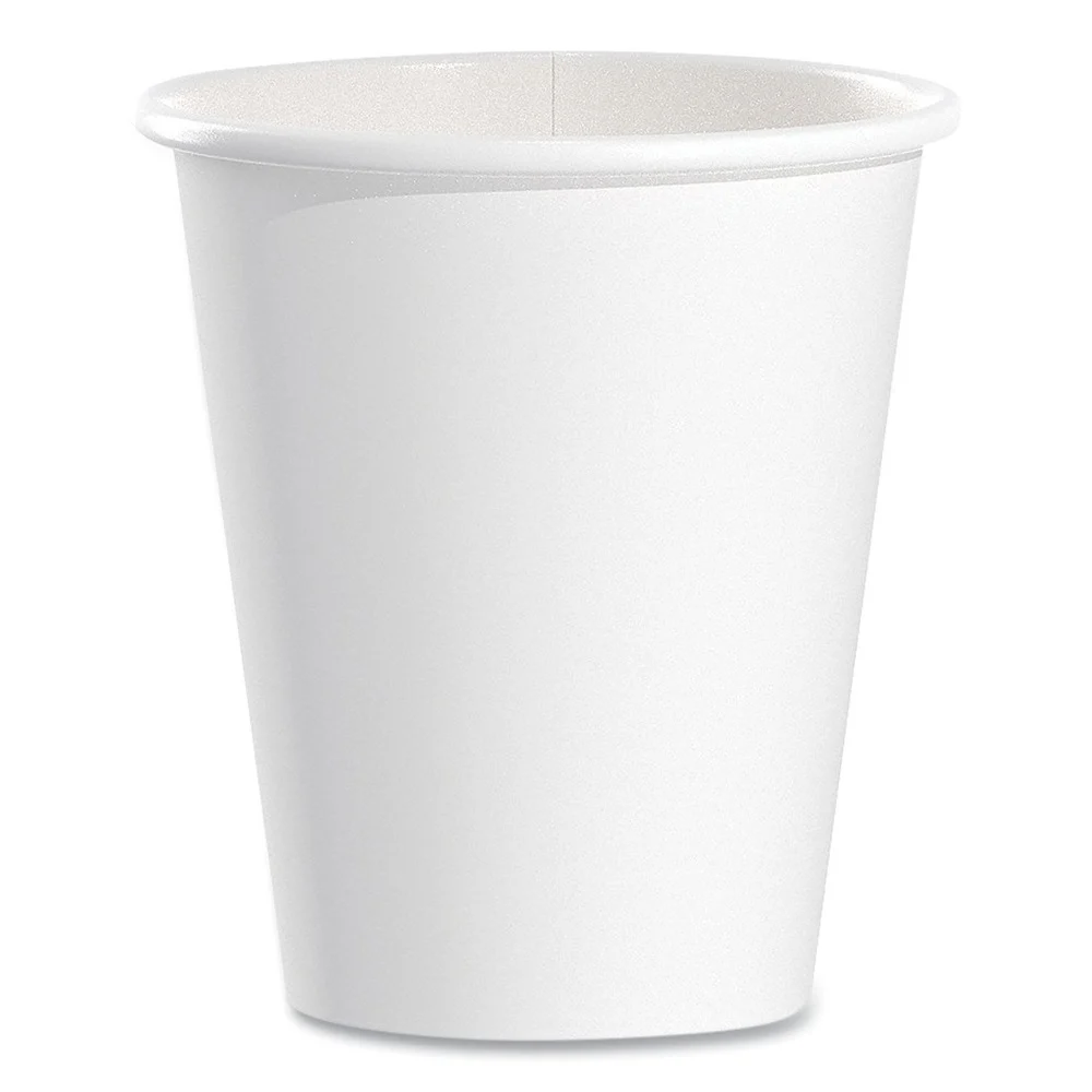 SOLO 6 oz. Single-Sided Poly Paper Hot Cups - White (1000/Carton)