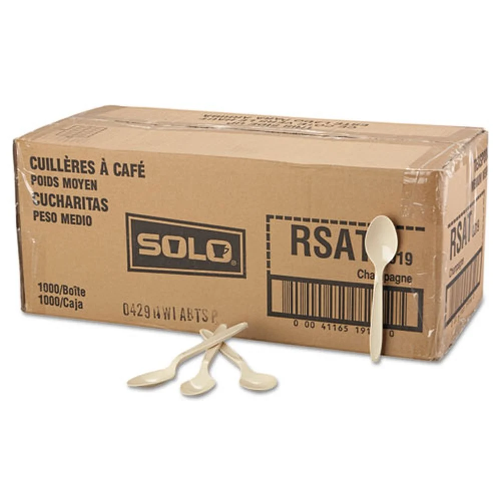 SOLO Reliance 5.6 in. Medium Heavy Weight Cutlery Teaspoon - Champagne (1000/Carton)