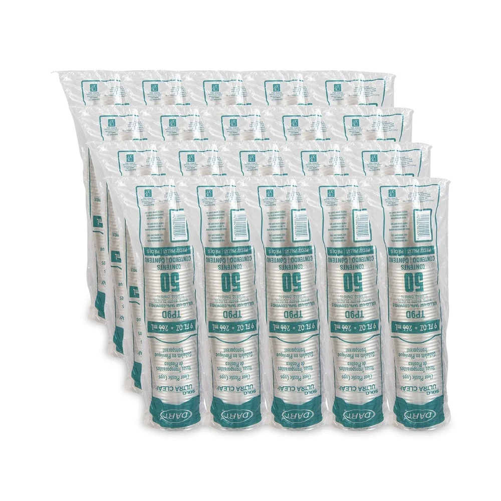 Dart TP9D Ultra Clear 9 oz Tall PET Cups (1000/Carton)
