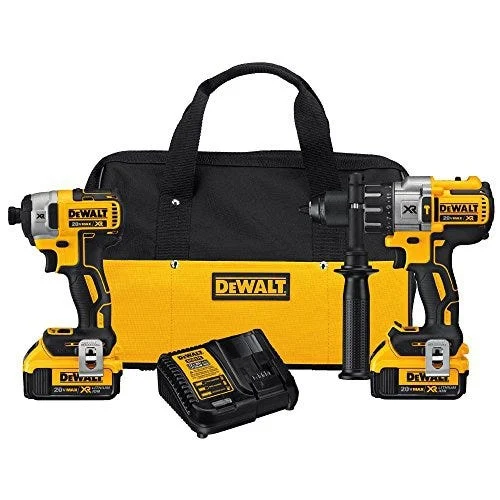 Dewalt 20V MAX XR Brushless Hammerdrill & Impact Driver Combo 5.0AH Kit