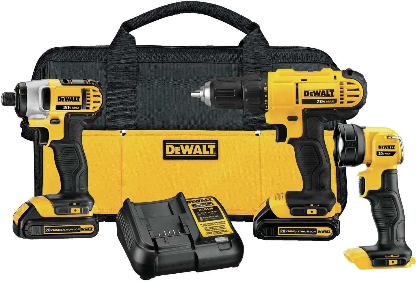 DeWalt 20V MAX 3-Piece Combo 1.5Ah Kit