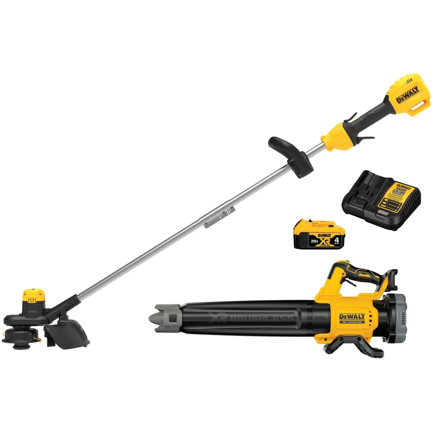 DEWALT DCKO215M1 20V MAX XR Brushless Cordless String Trimmer and Blower Combo Kit