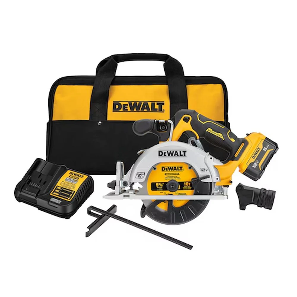 Dewalt 12V MAX XTREME Brushless Lithium-Ion 5-3/8 in. Cordless Circular Saw Kit with Charger (5 Ah)