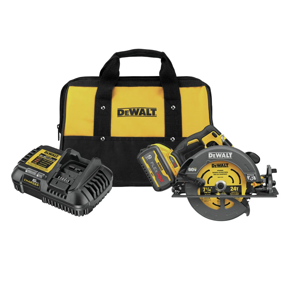Dewalt 60V MAX FLEXVOLT Brushless Lithium-Ion 7-1/4 in. Cordless Circular Saw Kit with Brake (3 Ah)