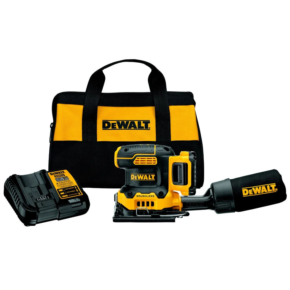 Dewalt 20V MAX XR Lithium-Ion Variable Speed 1/4 in. Sheet Cordless Sander Kit (2 Ah)