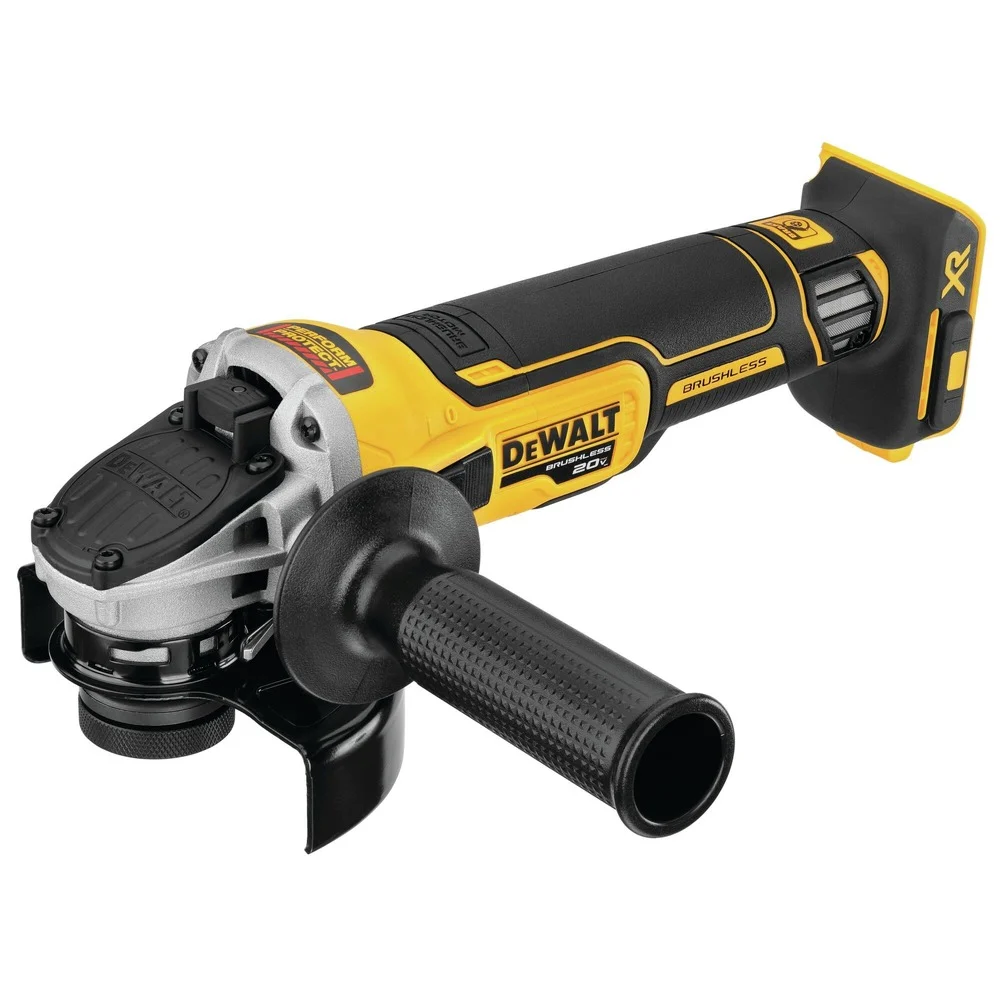 Factory Reconditioned Dewalt 20V MAX XR Lithium-Ion Brushless Slide Switch 4.5 in. Cordless Small Angle Grinder with KICKBACK BRAKE (Tool Only)