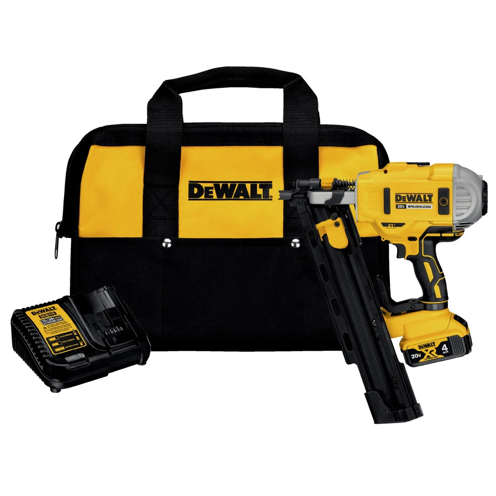 Factory Reconditioned Dewalt 20V MAX Lithium-Ion 21-Degree Plastic Collated Framing Nailer Kit (4 Ah)