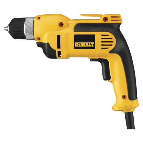Factory Reconditioned Dewalt 8 Amp VSR 3/8 in. Pistol Grip Drill with Keyless Chuck Kit