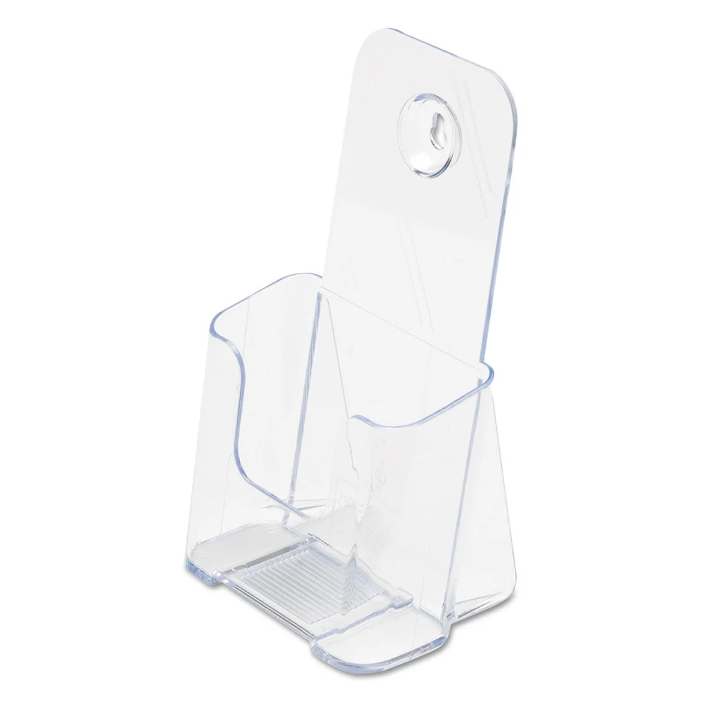 Deflecto 77501 4.25w x 3.25d x 7.75h Leaflet Size DocuHolder for Countertop/Wall-Mount - Clear