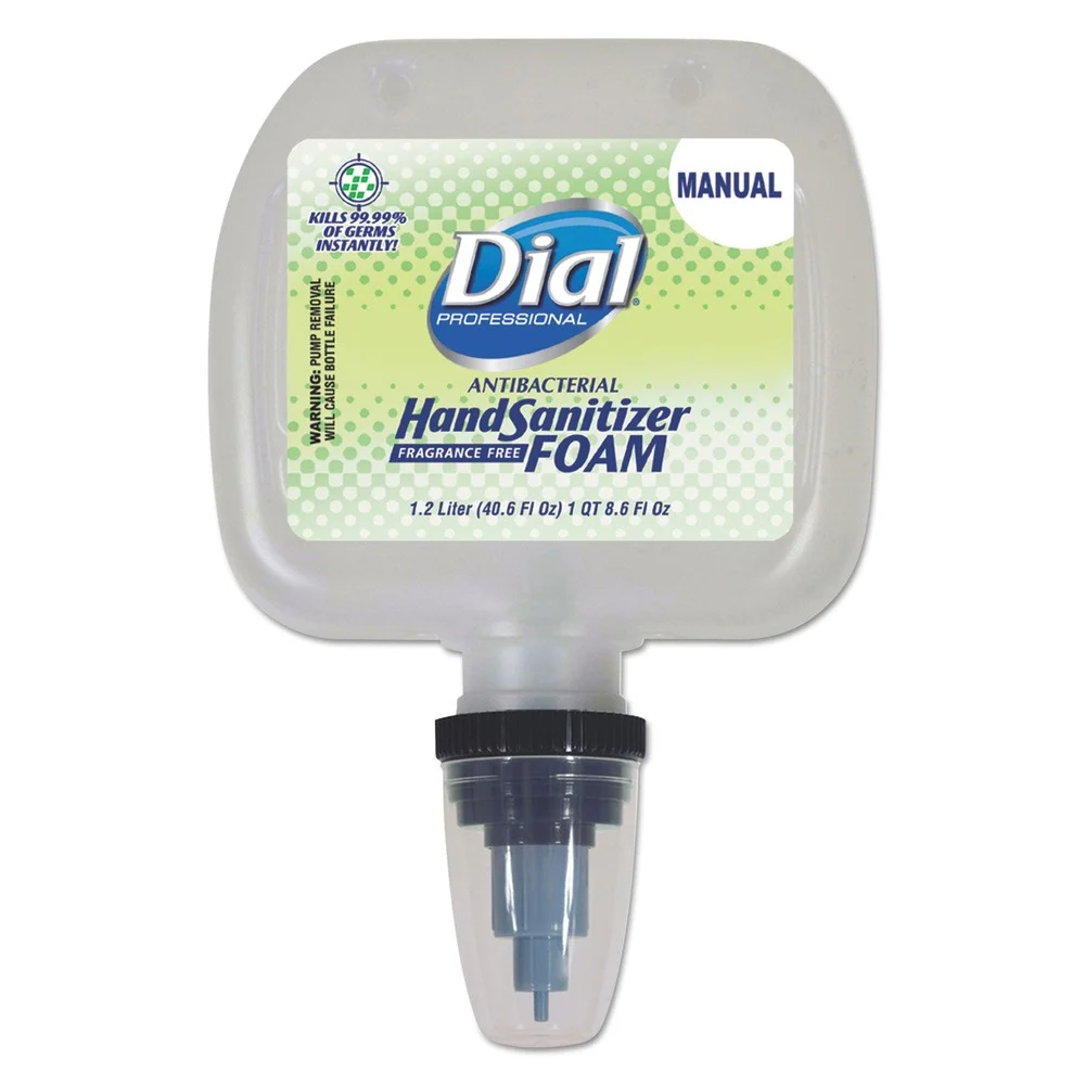 Dial Professional 1.2 L Antibacterial Foam Hand Sanitizer - Fragrance Free (3/Carton)