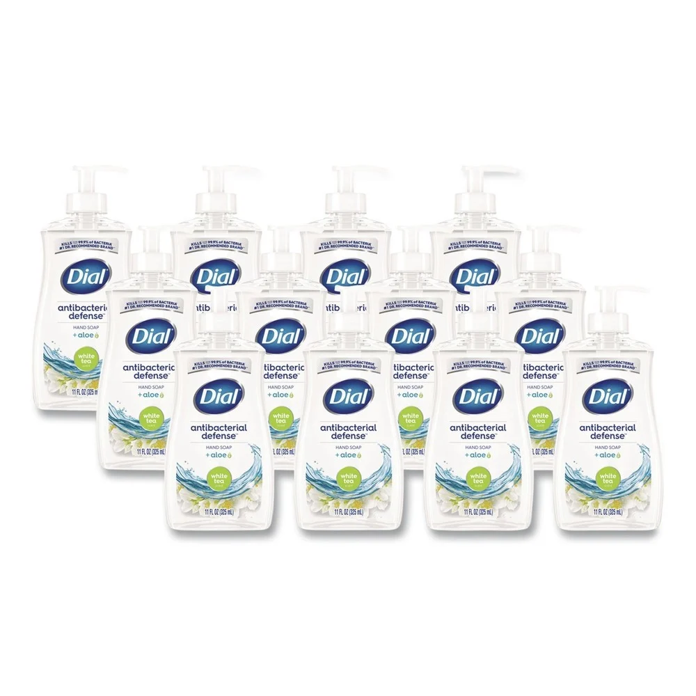 Dial 11 oz. Antibacterial Liquid Hand Soap - White Tea Scent (12/Carton)