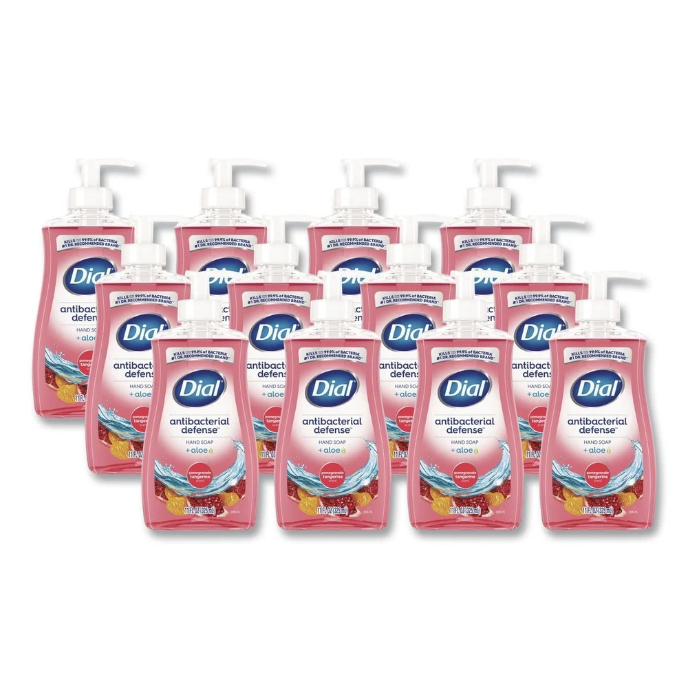 Dial 11 oz. Antibacterial Liquid Hand Soap - Pomegranate Tangerine Scent (12/Carton)
