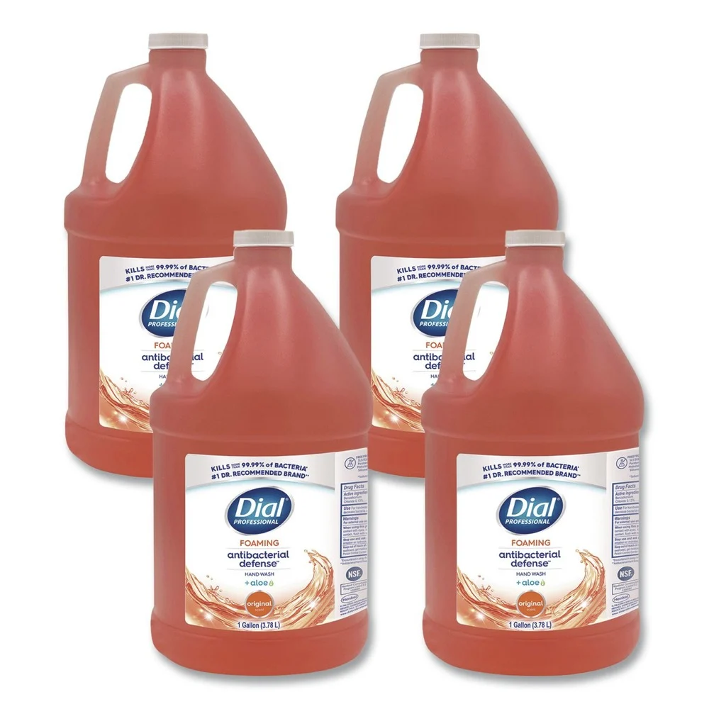 Dial Professional 1 gal. Plus Aloe Antibacterial Foaming Hand Wash Refill - Original Scent (4/Carton)