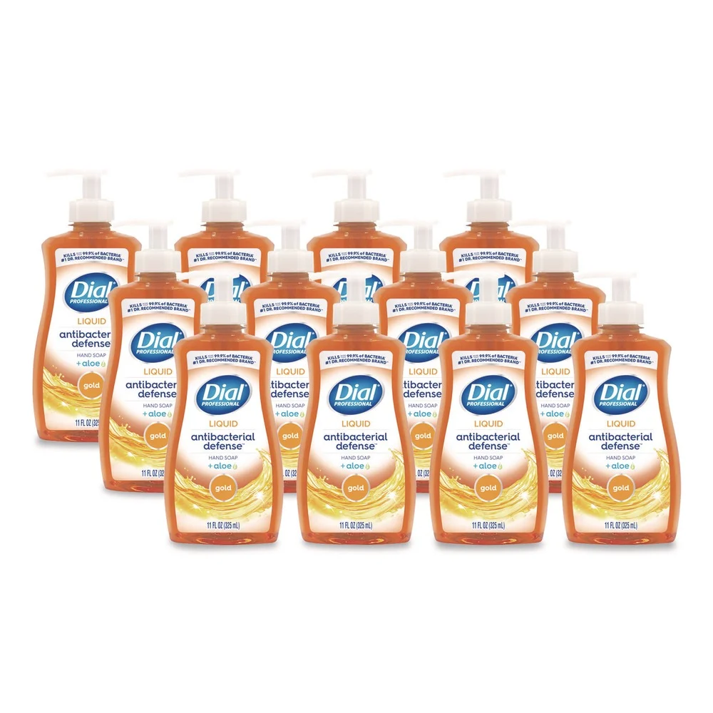 Dial Professional 11 oz. Pump Bottle Antibacterial Defense Gold Hand Soap Plus Aloe - Original (12/Carton)