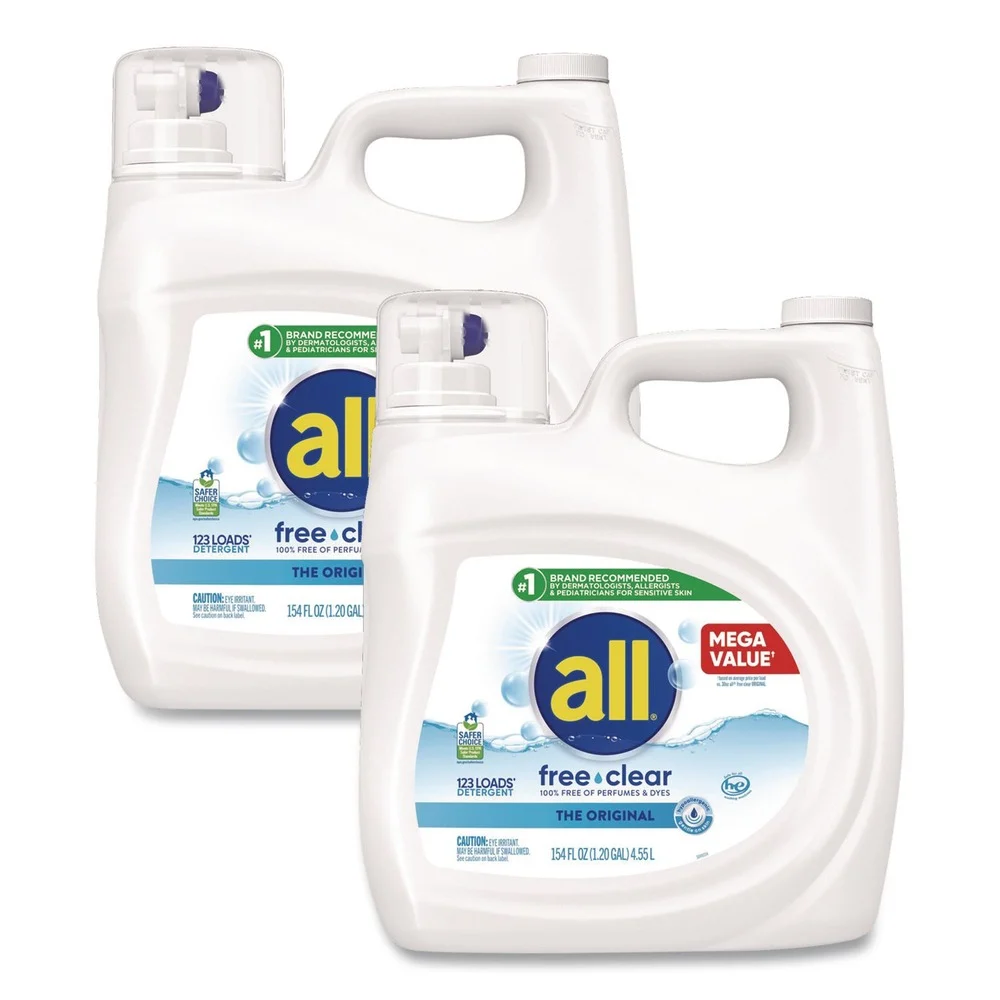 Dial 154 oz Free Clear HE Laundry Detergent (2/Carton)