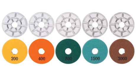 Diamond Vantage 3" White Resin Polishing Pad, Dry, Green Backing, 800 Grit