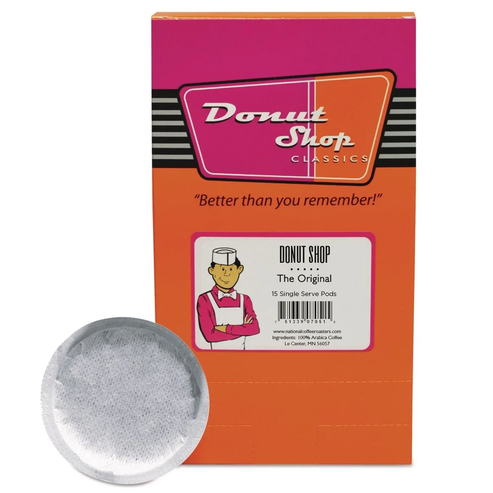 National Coffee Roasters Donut Shop Coffee Pods - Dark Roast (15/Box)