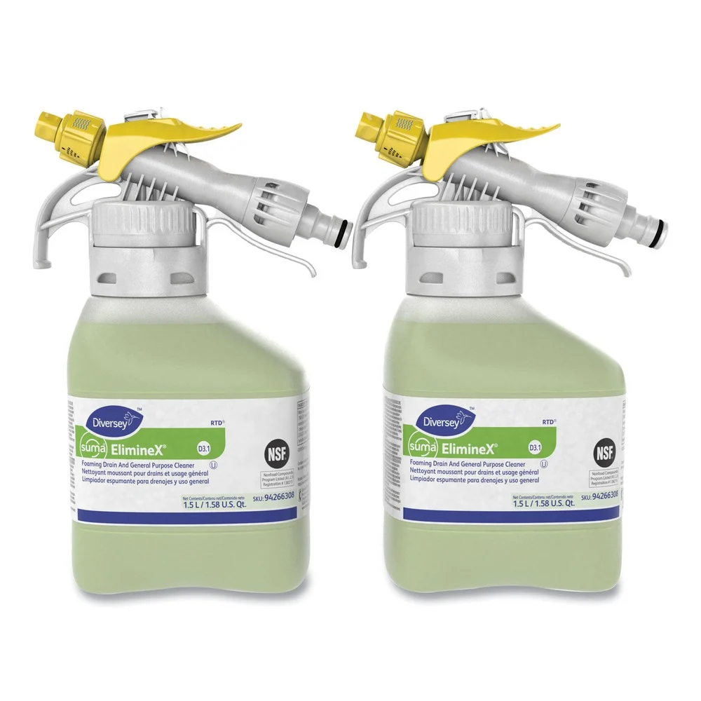 Diversey Care 2-Piece/Carton Suma ELiminex D3.1 1.5 L Spray Bottle Foaming Drain and General Purpose Cleaner