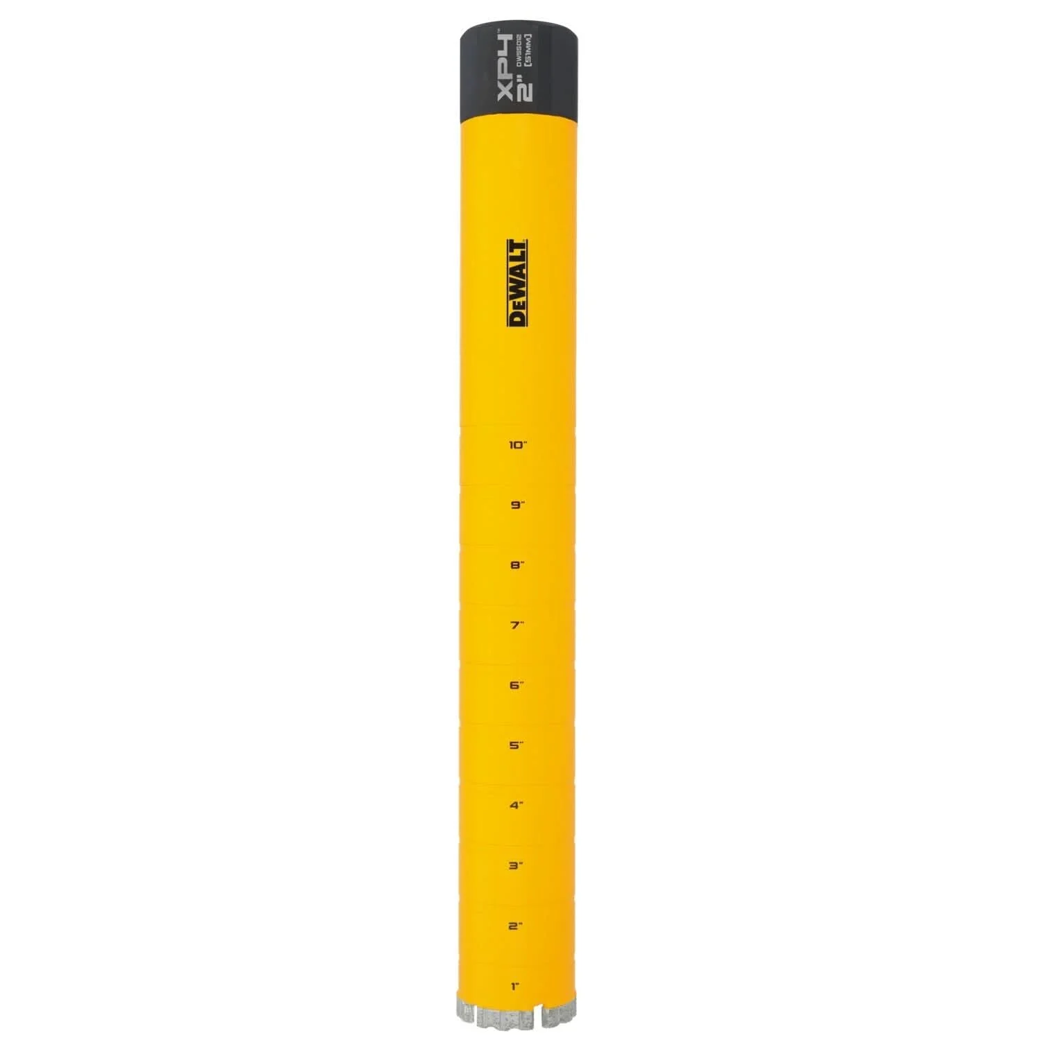 DeWalt DW55012 Diamond Core Drilling Bit, Turbo Segment, 2 in. (Dia) x 14 in. (L), 1-1/4 in.-7 Thread