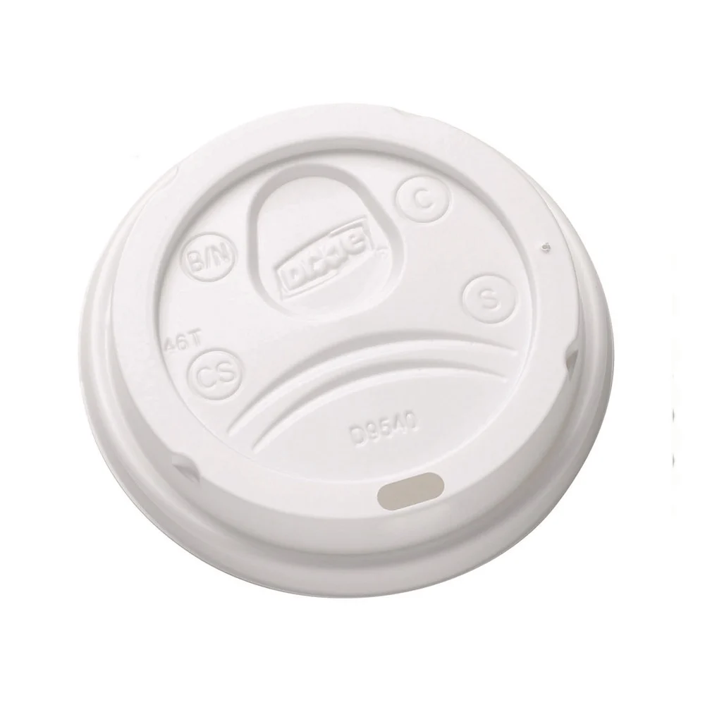 Dixie Sip-Through Dome Plastic Hot Drink Lids for 10 oz Dixie Hot Cups - White (1000/Carton)