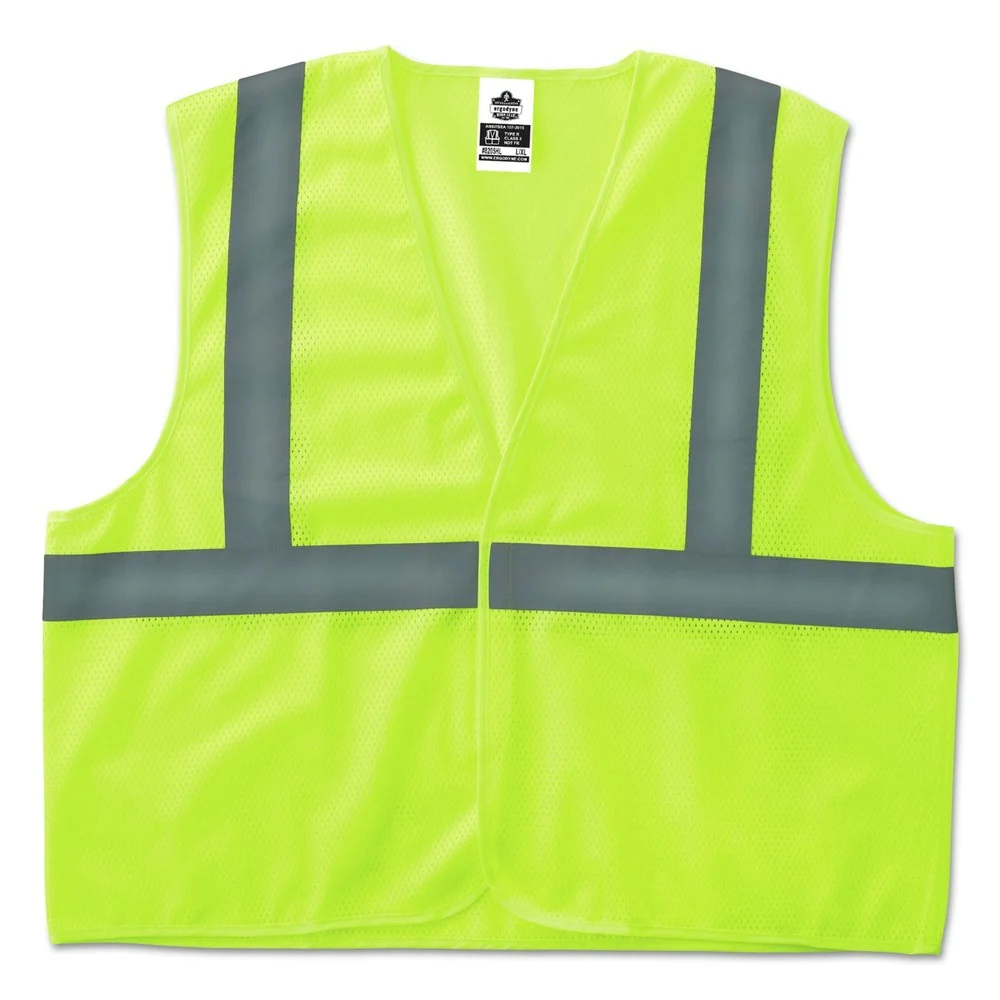 Ergodyne GloWear 8205HL Type R Class 2 Super Econo Mesh Safety Vest - 2X-Large to 3X-Large/Lime