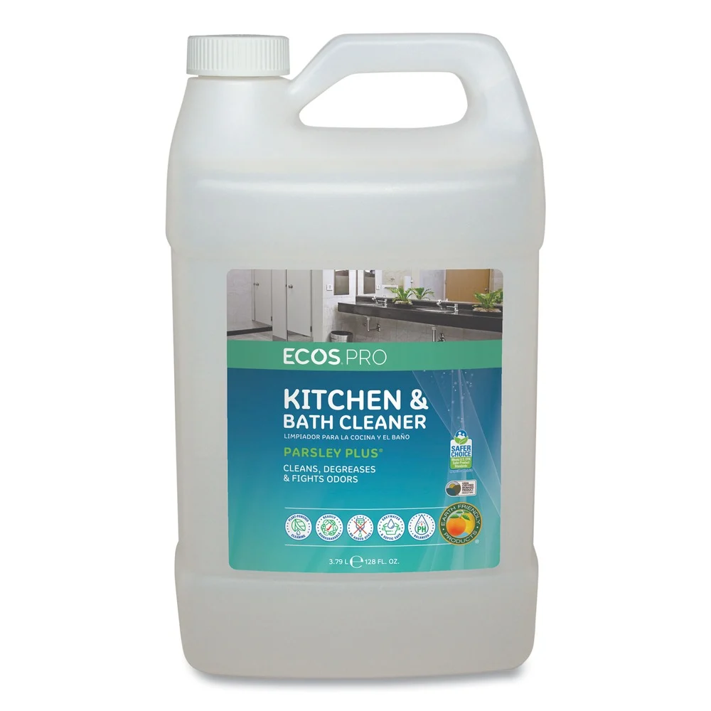 ECOS PRO Parsley Plus 1-Gallon Bottle All-Purpose Kitchen and Bathroom Cleaner - Herbal Scent