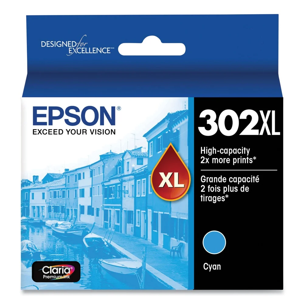 Epson T302xl220-S (t302xl) Claria High-Yield Ink - Cyan