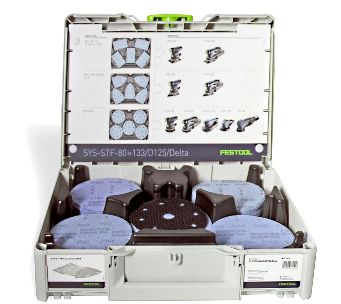 Festool 578146 Limited Edition Granat NET D125 (5-in.) Abrasives 100-Piece Systainer Set