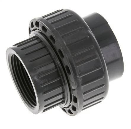 PVC Union Fitting Female Socket 40mm x Female Rp 1 1/4'' FKM