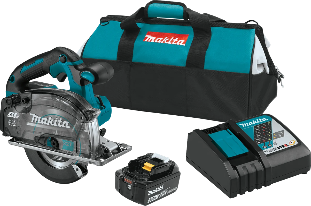18V LXT? Lithium-Ion Brushless Cordless 5-7/8" Metal Cutting Saw Kit, with Electric Brake and Chip Collector (5.0Ah), XSC04T