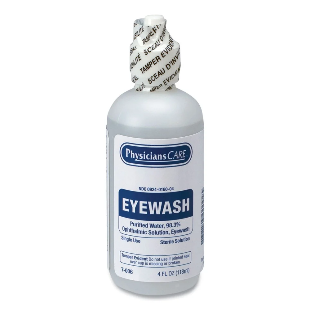 PhysiciansCare by First Aid Only 4 oz. Bottle First Aid Refill Components Disposable Eye Wash
