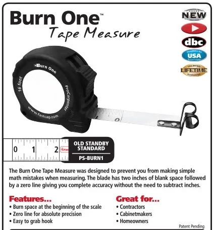 Fastcap PS-BURN1 Burn One Standard 16' Tape Measure