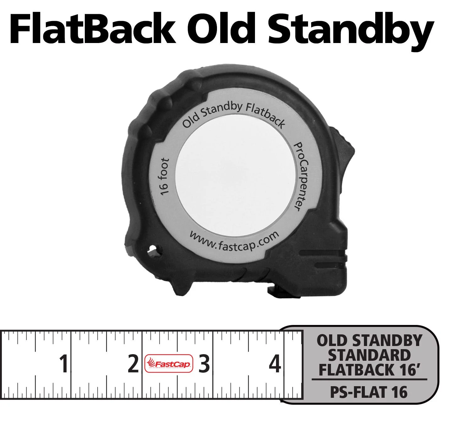 Fastcap ProCarpenter Flatback Tape Measure, Imperial