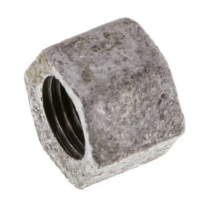 Rp 1/4'' Zinc plated Cast iron End cap 25 Bar [5 Pieces]