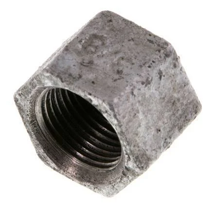 Rp 3/8'' Zinc plated Cast iron End cap 25 Bar [5 Pieces]