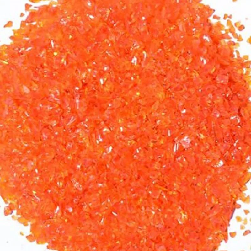 Flat Orange Terrazzo Glass