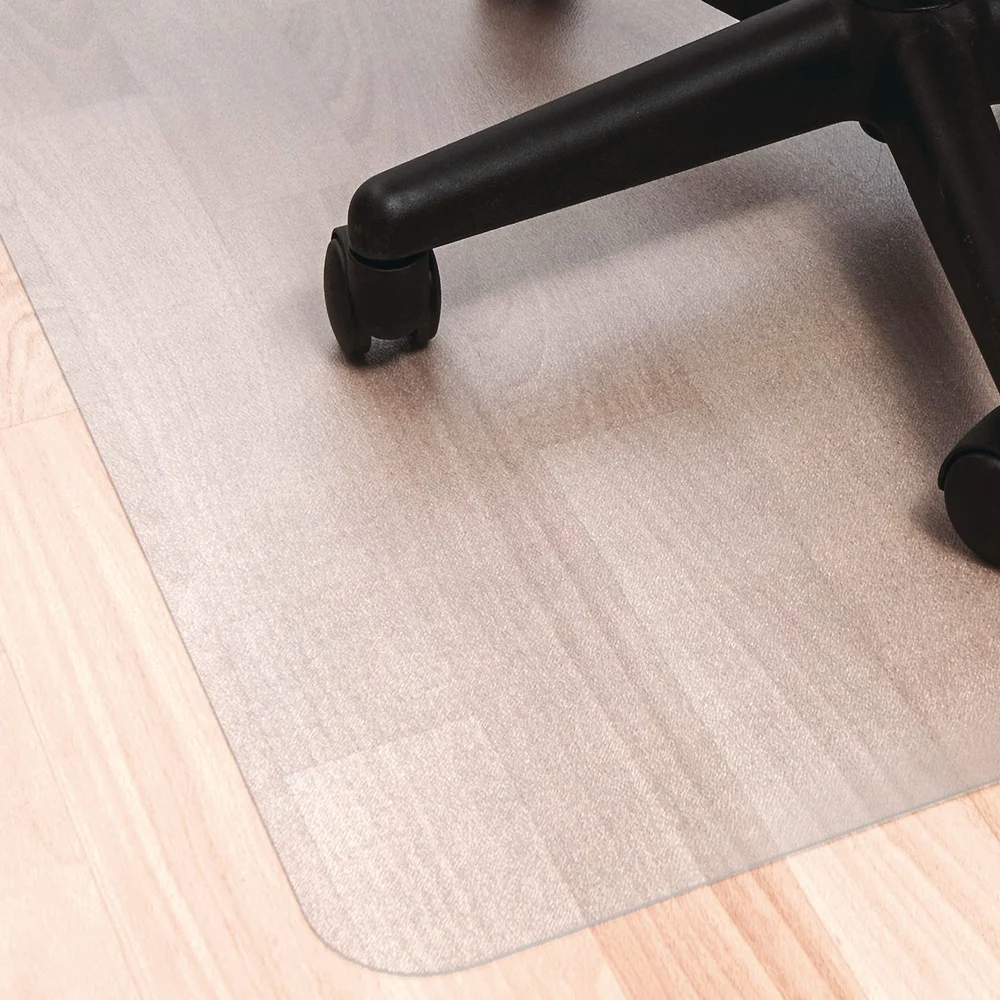 Floortex 45 in. x 53 in. Ecotex Marlon BioPlus Rectangular Polycarbonate Chair Mat for Hard Floors - Clear