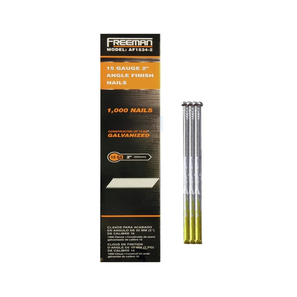 Freeman 15 Gauge/34-Degrees/ 2 in. Stainless Steel Angle Finish Nails (1,000 Pc)
