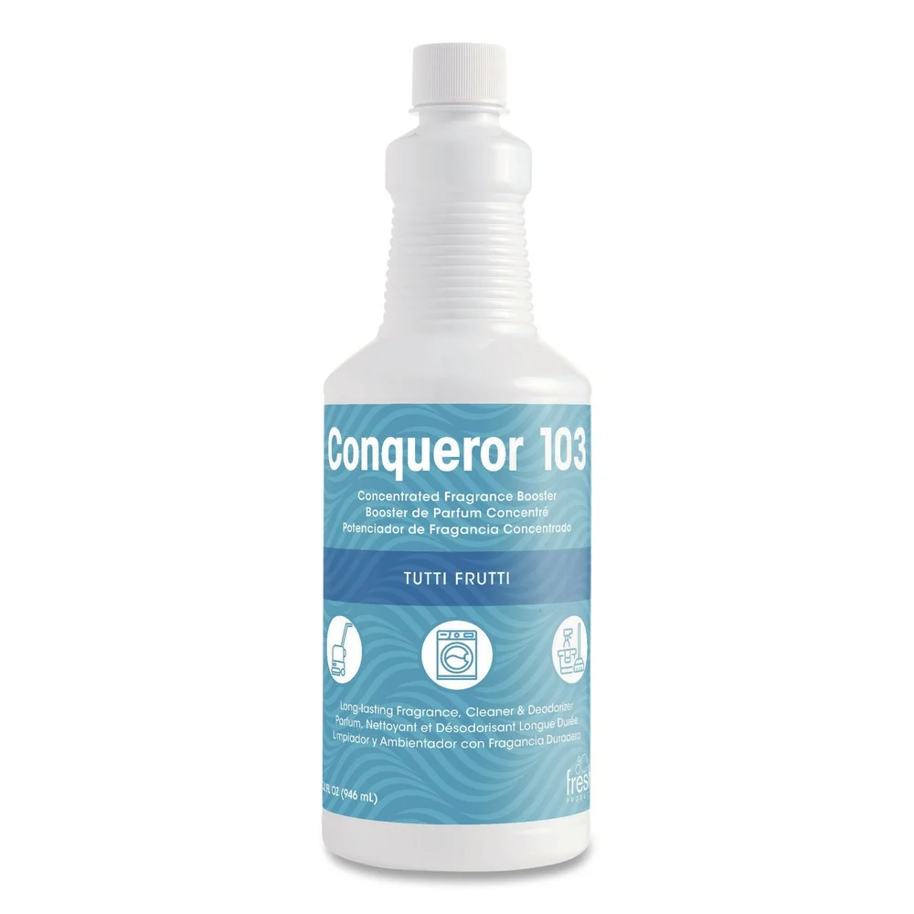 Fresh Products 32 oz. Conqueror 103 Odor Counteractant Concentrate - Tutti-Frutti (12/Carton)