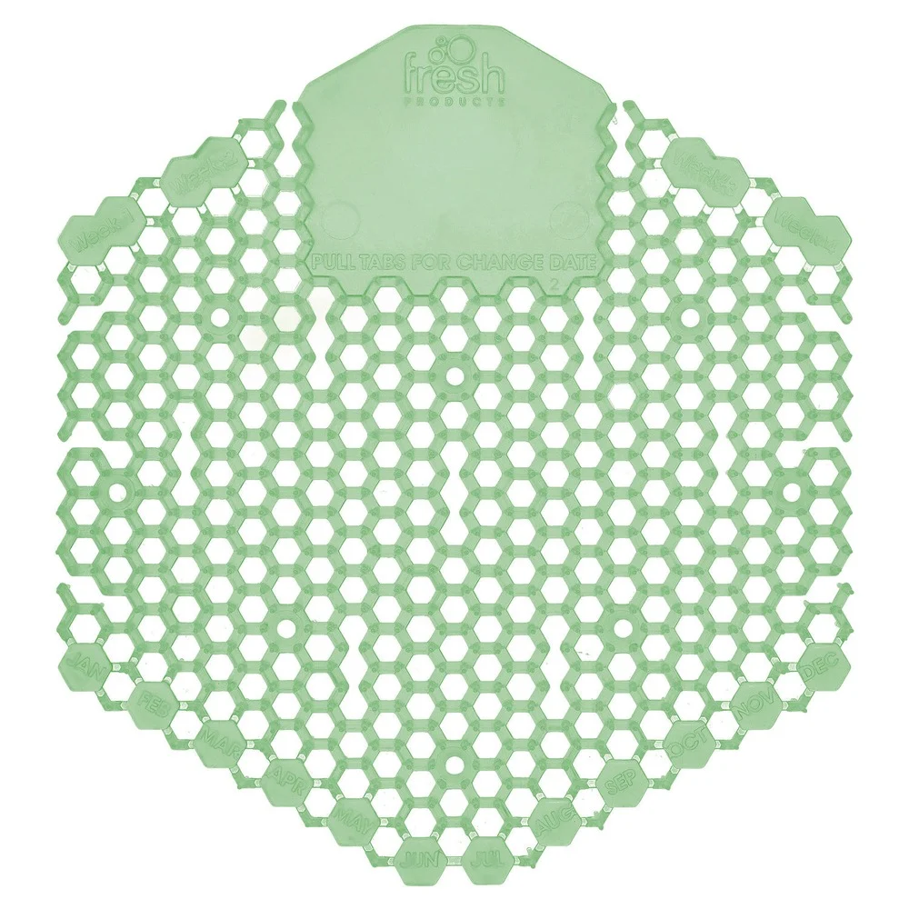 Fresh Products Wave 3D Urinal Deodorizer Screen - Cucumber Melon Scent, Green (10/Box)