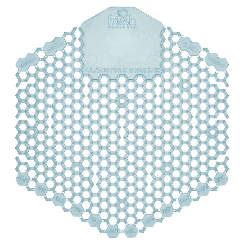 Fresh Products Wave 3D Urinal Deodorizer Screen - Ocean Mist Scent, Blue (10/Box)